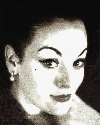 Wall Art - Drawing - Bex Paul by Mark Baranowski