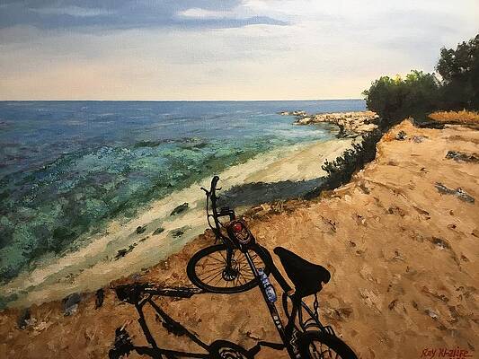 Bicycle by the beach by Ray Khalife Bicycle by the beach by Ray Khalife