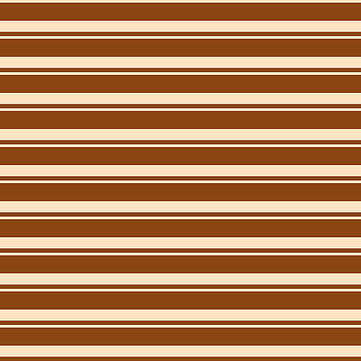 [ Thumbnail: Bisque and Brown Colored Stripes/Lines Pattern Duvet Cover ]
