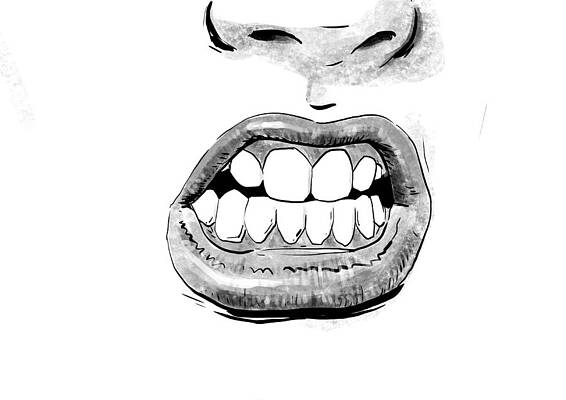 Wall Art - Drawing - Bite Me by Giuseppe Cristiano