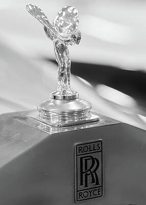 Black 1961 Rolls Royce Silver Cloud II Hood Ornament V2 0716212 by Rospotte Photography Black 1961 Rolls Royce Silver Cloud II Hood Ornament V2 0716212 by Rospotte Photography