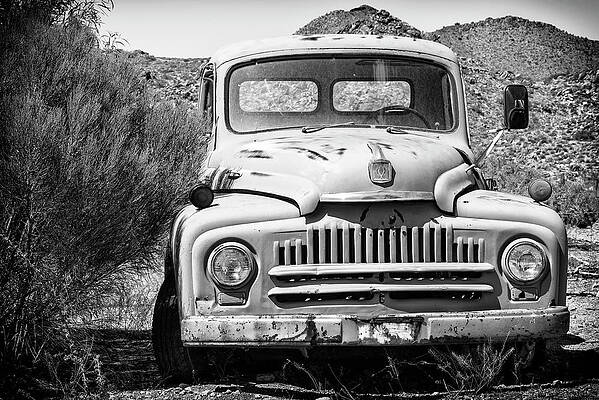 Wall Art - Photograph - Black Arizona - Old Truck by Philippe HUGONNARD