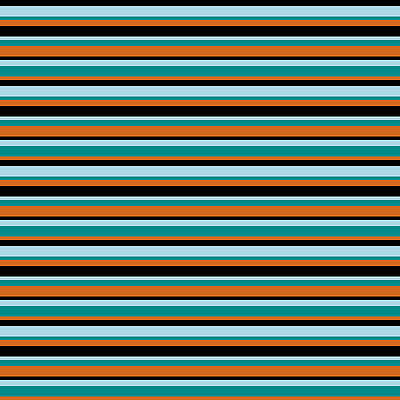 [ Thumbnail: Black, Light Blue, Dark Cyan, and Chocolate Colored Pattern of Stripes Acrylic Print ]
