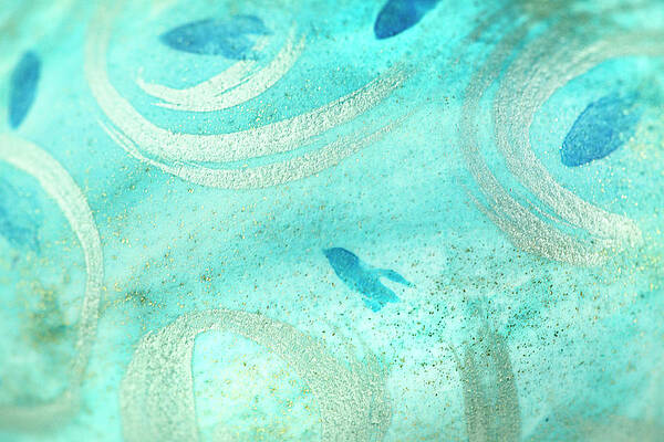 Wall Art - Photograph - Blue  and Silver On Eggshell by Iris Richardson