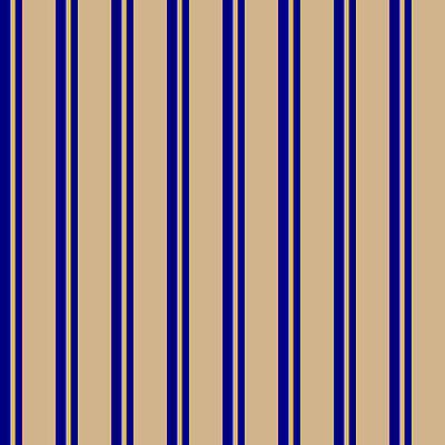 [ Thumbnail: Blue and Tan Colored Stripes Pattern Acrylic Print ]