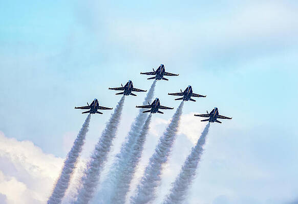 Blue Angels in Formation by Kay Brewer Blue Angels in Formation by Kay Brewer