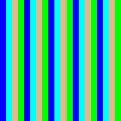 [ Thumbnail: Blue, Aqua, Beige, and Lime Colored Lines/Stripes Pattern Art Print ]