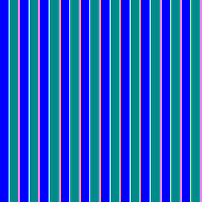[ Thumbnail: Blue, Aquamarine, Dark Cyan, and Violet Colored Stripes Pattern Duvet Cover ]