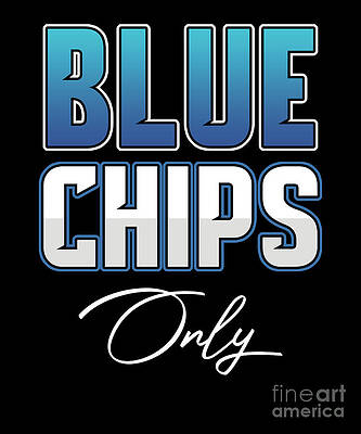 Wall Art - Digital Art - Blue Chips Stocks Trader Business Investment Trading by Thomas Larch