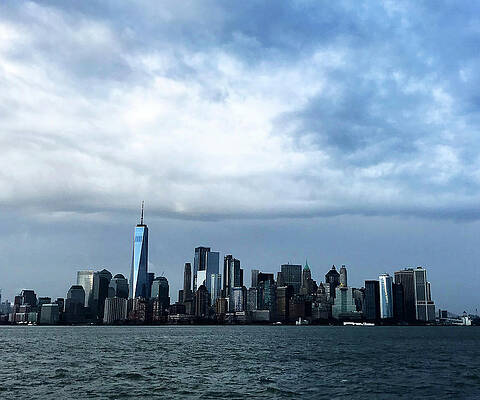 Blue Clouds Roil Over Manhattan by Lorraine Devon Wilke Blue Clouds Roil Over Manhattan by Lorraine Devon Wilke