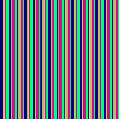 [ Thumbnail: Blue, Dark Khaki, Violet, and Green Colored Lines Pattern Wood Print ]