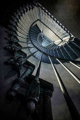Blue forgotten staircase by Jaroslaw Blaminsky Blue forgotten staircase by Jaroslaw Blaminsky