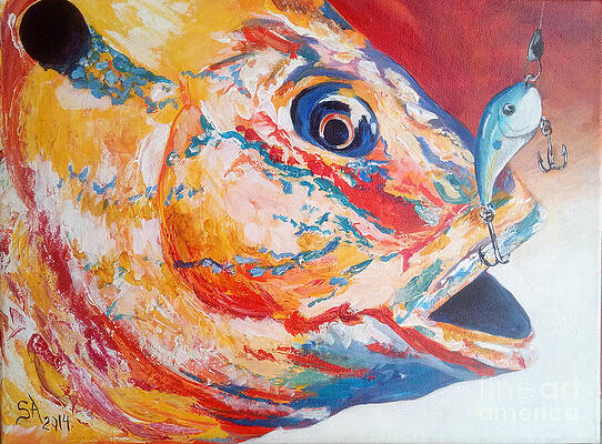 Blue Gill Fish Expressionism by Sonya Allen Blue Gill Fish Expressionism by Sonya Allen