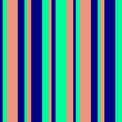 [ Thumbnail: Blue, Green, and Dark Salmon Colored Pattern of Stripes Tote Bag ]