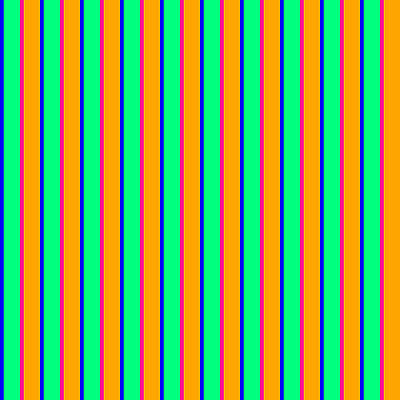 [ Thumbnail: Blue, Green, Deep Pink, and Orange Colored Lined/Striped Pattern Jigsaw Puzzle ]