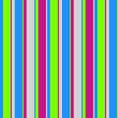 [ Thumbnail: Blue, Green, Violet, and Light Gray Colored Lined/Striped Pattern Acrylic Print ]