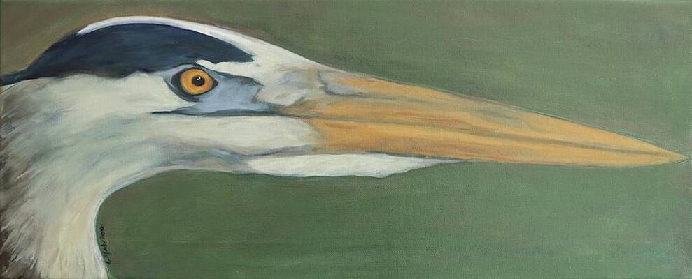 Blue Heron Beak Painting By Lisa Medeiros