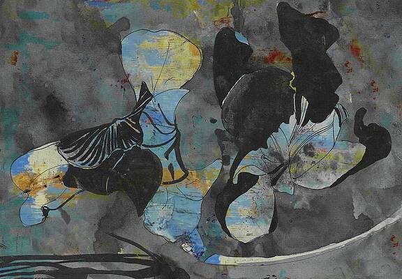 Wall Art - Mixed Media - Blue Iris by Paul Lovering