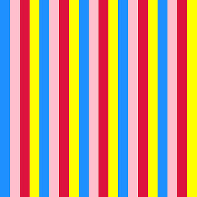 [ Thumbnail: Blue, Pink, Crimson, and Yellow Colored Pattern of Stripes Duvet Cover ]