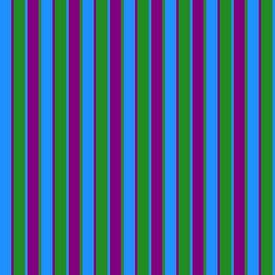 [ Thumbnail: Blue, Purple, and Forest Green Colored Lines Pattern Acrylic Print ]