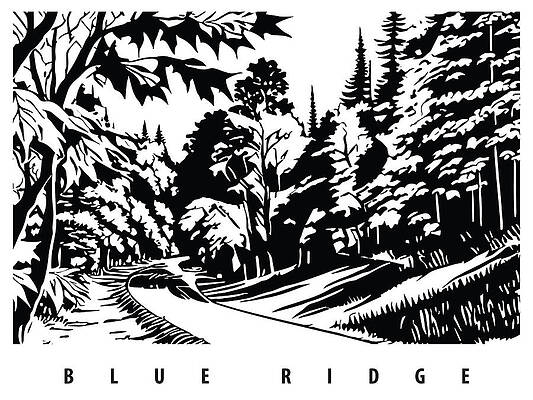 Wall Art - Digital Art - Blue Ridge Black and White by Long Shot