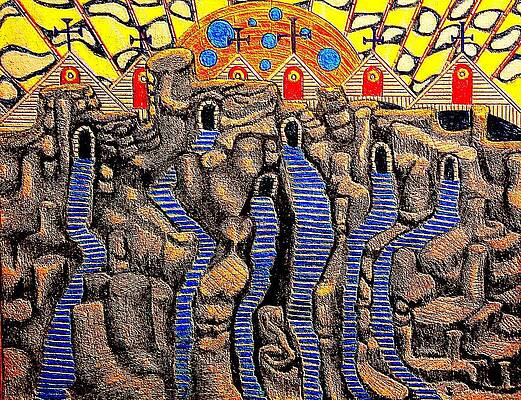 Blue Steps To Church by John Coelho