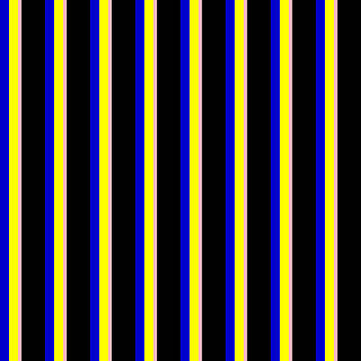[ Thumbnail: Blue, Yellow, Light Pink, and Black Colored Pattern of Stripes Duvet Cover ]