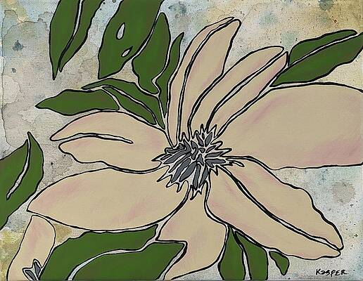 Wall Art - Painting - Blushing Clematis by Sarah Kasper
