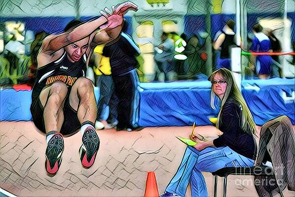 Wall Art featuring the digital art Boadjump by Addison Likins