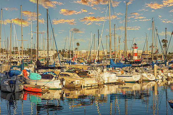 Boats at the Marina with Lighthouse by Alison Frank Boats at the Marina with Lighthouse by Alison Frank