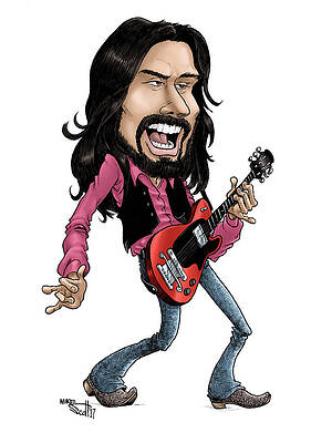 Wall Art - Drawing - Bob Seger in color by Mike Scott