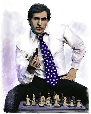 Mikhail Tal Chess Champion Bath Sheet by Dan Bulleit - Pixels