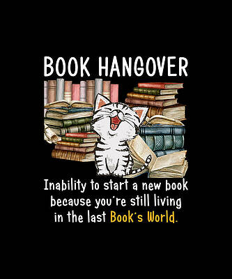 Book Hangover Inability To Start A New Book Cat Nerd by Book Hangover Inability To Start A New Book Cat Nerd