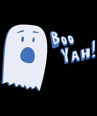 Wall Art - Digital Art - Booyah Funny Halloween Ghost by Flippin Sweet Gear