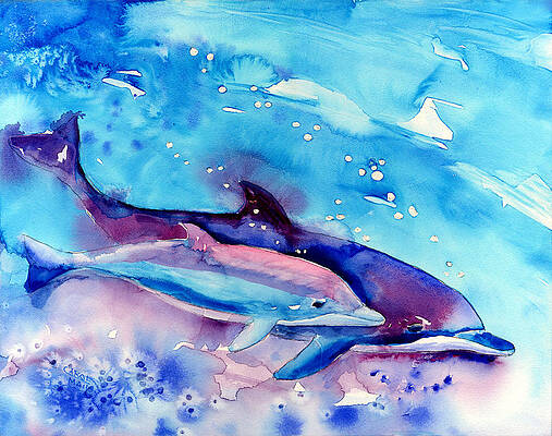 Bottle-nosed Dolphin Paintings - Fine Art America