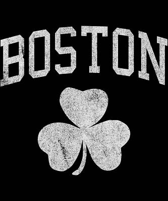 Wall Art - Digital Art - Boston irish Shamrock by Flippin Sweet Gear