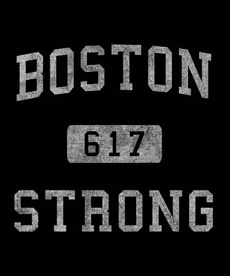 Wall Art - Digital Art - Boston Strong Retro by Flippin Sweet Gear