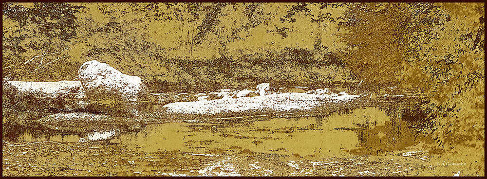 Boulder at a Creek Bend by A Macarthur Gurmankin Boulder at a Creek Bend by A Macarthur Gurmankin