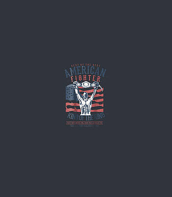 Boxer Graphic With Belt Gloves American Flag Distressed by lucasaudio