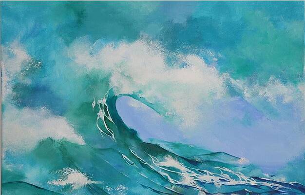Breaking Wave Print by Shreya Sen Breaking Wave Print by Shreya Sen