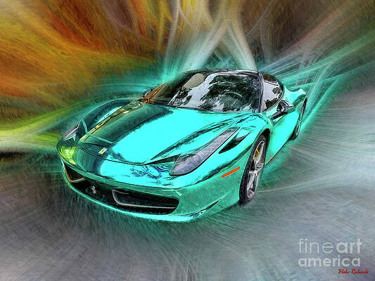 Bright Aqua Ferrari 458 Italia by Blake Richards Bright Aqua Ferrari 458 Italia by Blake Richards