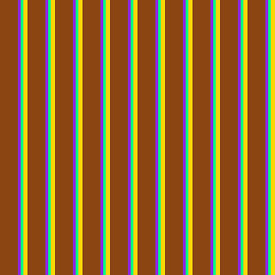 [ Thumbnail: Brown, Purple, Green, and Yellow Colored Lines/Stripes Pattern Throw Pillow ]