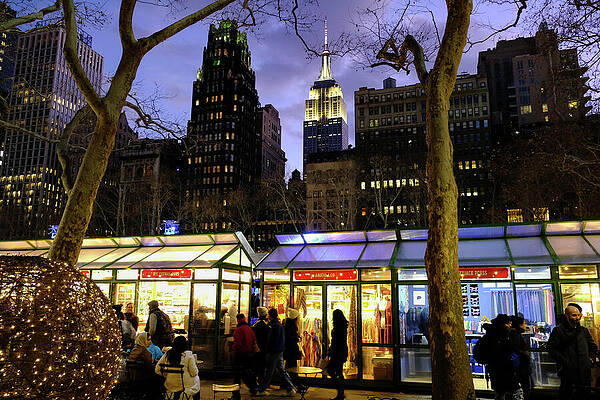 Bryant Park Holiday Shops by T-S Photo Art Bryant Park Holiday Shops by T-S Photo Art