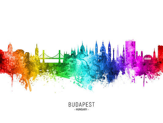 Budapest Hungary Skyline #56 by Michael Tompsett Budapest Hungary Skyline #56 by Michael Tompsett