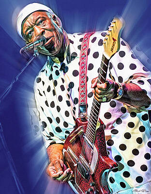 Wall Art - Mixed Media - Buddy Guy Blues Guitar Genius by Mal Bray