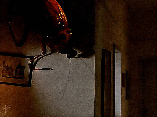 Wall Art - Painting - Bug Problem by Mark Baranowski