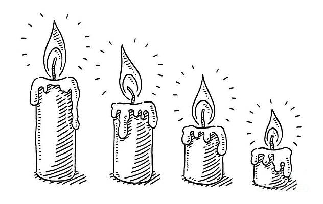 Kawaii christmas candle cute decoration cartoon Vector Image
