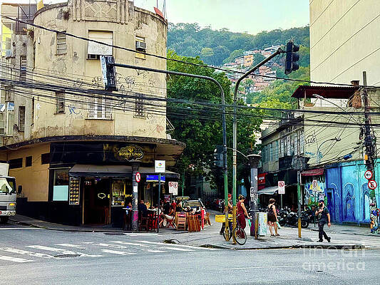 Bustling Urban Intersection Wall Art