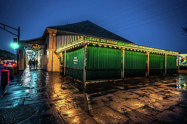 Wall Art - Photograph - Cafe Du Monde before Dawn by Darrell DeRosia