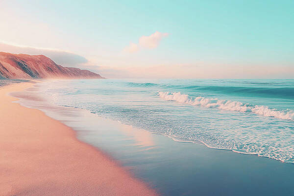Wall Art - Digital Art - California Dreaming - Pacific Beach by Philippe HUGONNARD
